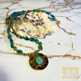 Naszyjnik z apatytu z zawieszką w stylu antycznym | Kolekcja Antiqua | Kuźmińska Design