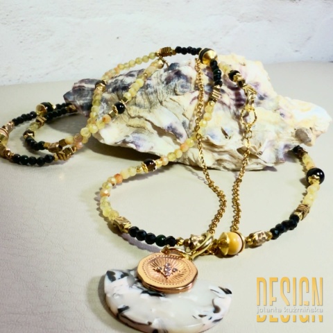 Naszyjnik z czarnym turmalinem i cytrynem – Kolekcja Magic Drops