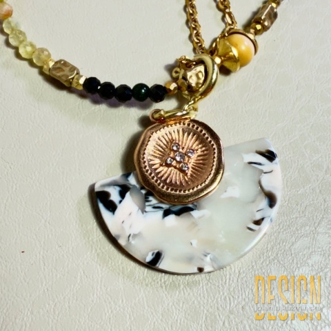 Naszyjnik z czarnym turmalinem i cytrynem – Kolekcja Magic Drops