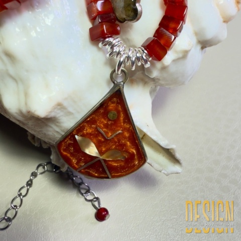 Naszyjnik z Kolekcji Meksykańskiej – Karneol w srebrze 925 | Kuźmińska Design