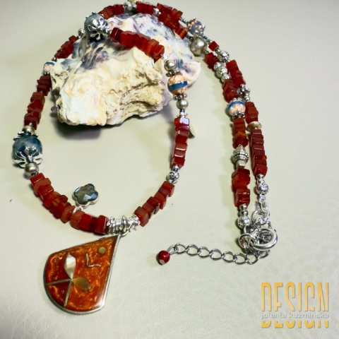 Naszyjnik z Kolekcji Meksykańskiej – Karneol w srebrze 925 | Kuźmińska Design