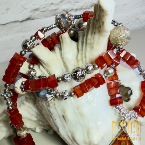 Naszyjnik z Kolekcji Meksykańskiej – Karneol w srebrze 925 | Kuźmińska Design