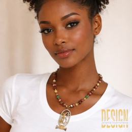 Naszyjnik z rodonitu Egipt | Unikat 1/1 | Kuźmińska Design