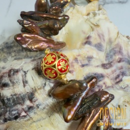 Ręcznie wykonana bransoletka z pereł Biwa | Unikat | Kuźmińska Design