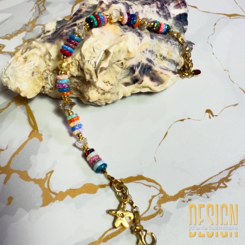 Unikatowa bransoletka z opali i herkimerów | jeden egzemplarz | Kuźmińska Design