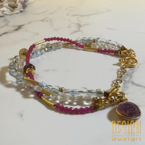 Bransoletka Topaz, Cytryn i Spinel Rubinowy