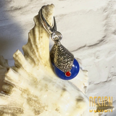 Kolczyki z lapisu lazuli – srebro 925, koral i turkus