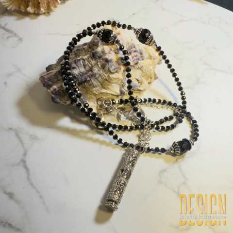 Naszyjnik Czarny Spinel Byzantine