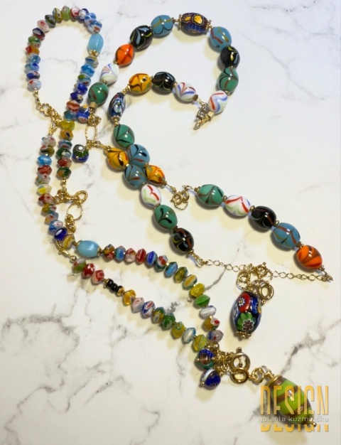 Naszyjnik Murano Wenecka Mozaika – Odpinana Zawieszka